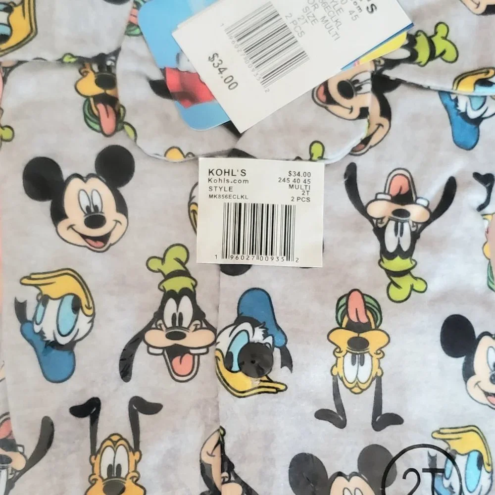 Disney's Mickey Mouse 2 piece Pajama Set   Size 2T